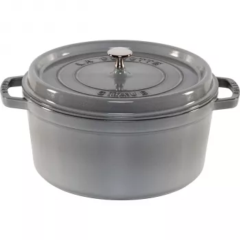 STAUB La Cocotte 28 cm rund støbejernsgryde, grafitgrå