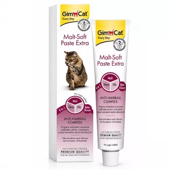 GimCat Malt-Soft Paste Extra - anti-hårbolle-pasta til katte, 100g