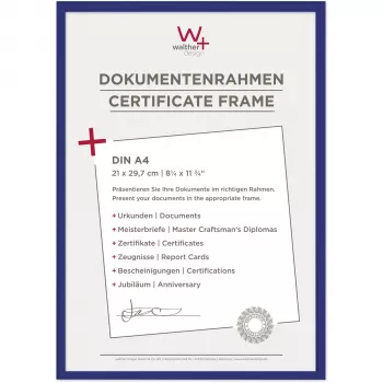 Walther New Lifestyle A4 billedramme 21x29,7 cm blå plast KV130L