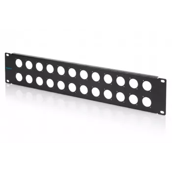 DIGITUS 2U rack-blindpanel til 24 D-Sub-moduler, 19 inch, sort