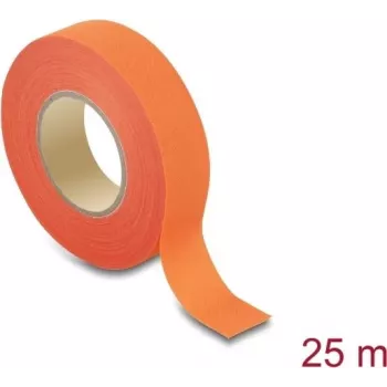 Delock vævetape 25 m x 19 mm afrivbar selvklæbende orange