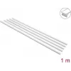 Delock selvklæbende kabelkanal med skydelåg 20 x 10 mm, 1 m, 5-pak, hvid