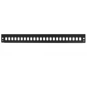 LogiLink FB2401B 19 inch 1U 24-port fiber-patchpanel-frontplade, sort RAL 9005