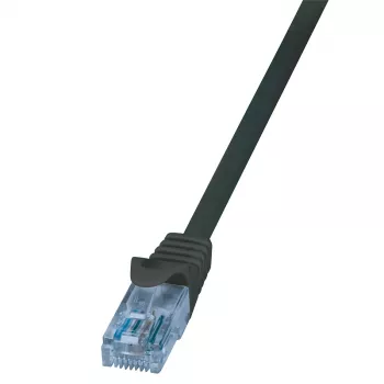 LogiLink Cat.6A U/UTP patchkabel, 10m, sort, LSZH, 10Gbps