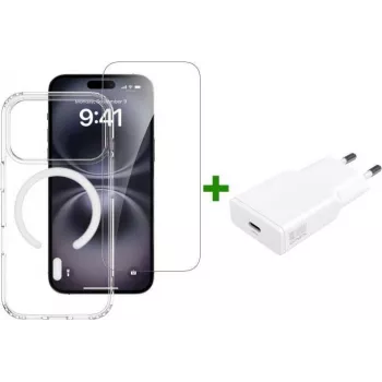 4SMARTS 3-i-1 Premium startpakke til Apple iPhone 18 Pro / 17 Pro MagSafe