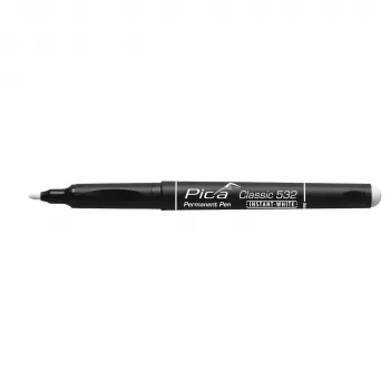 PICA-MARKER Pica permanentmarker INSTANT hvid, rund spids, 1-2mm