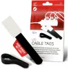 LABEL THE CABLE LTC 2610-10 genanvendelige velcrobånd-kabelbinder med mærkefelt, sort, 10-pak