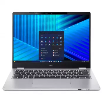 Acer TravelMate P4 P414-55-TCO-5880 14 inch Full HD business-laptop - Intel Core Ultra 5 225U, 16GB LPDDR5X, 512GB PCIe Gen4 SSD, Windows 11 Pro, Wi-Fi 6E, Thunderbolt 4, baggrundsbelyst tastatur, fingeraftrykssensor
