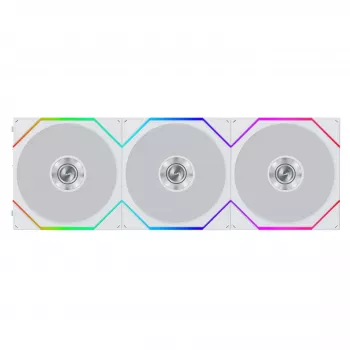 Lian Li UNI FAN TL FLEX Wireless ARGB Reverse Blade 120 mm ventilator 3-pak med controller - hvid