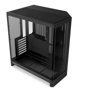 NZXT H6 2026 mid-tower airflow gaming-kabinet sort hærdet glas