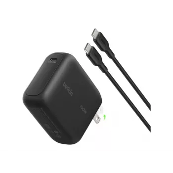 Belkin BOOSTCHARGE 100W USB-C GaN-strømforsyning med 1,5m USB-C til USB-C-kabel