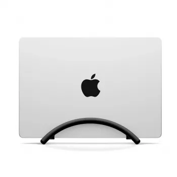 Twelve South BookArc Flex lodret laptopstativ til MacBook og notebooks, sort eloxeret aluminium, pladsbesparende desktop-dockingstation med kabelstyring
