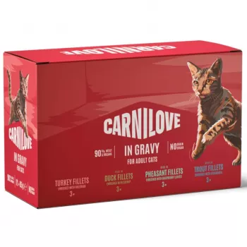 Carnilove katteposer med sovs, multipak 12x85g