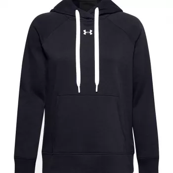 Under Armour Dame Rival Fleece HB Hoodie sort 1356317 001