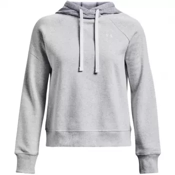 Under Armour dame Rival Fleece Colourblock hoodie Mod grå/hvid