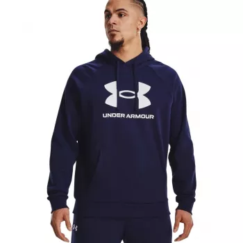 Under Armour Rival Fleece Logo HD Herre Hoodie Navy Medium