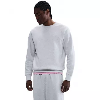 Nike Club Fleece herre crewneck sweatshirt mørkegrå Heather M