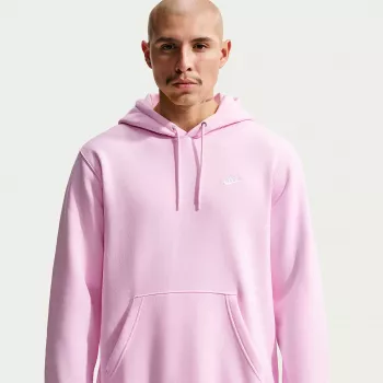 Nike Club Fleece herre hættetrøje lyserød FN3859-663 størrelse L