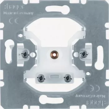 Hager WDF4400 Cable Outlet with Strain Relief, Module Insert, Flush-Mounted, Polar White