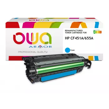 ARMOR OWA kompatibel tonerkassette til HP CF451A cyan (10 500 sider)