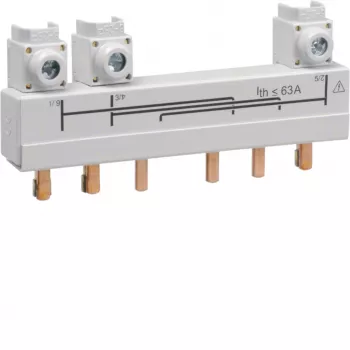 Hager HZC706 forbindelsessamleskinne, 3-polet, 20-40 A