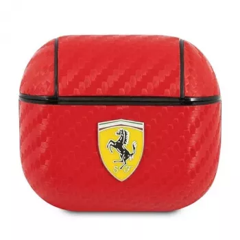 Ferrari FESA3CARE On Track AirPods 3 etui rød PU carbon