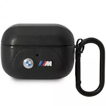 BMW AirPods Pro læderetui med buet linjedesign - sort