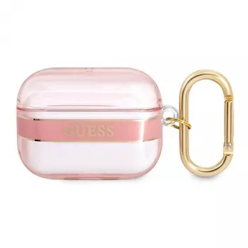 GUESS AirPods Pro etui med bærerem pink Strap Collection