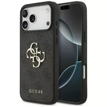 GUESS 4G Big Logo cover til iPhone 17 Pro Max / 18 Pro Max – sort