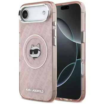 Karl Lagerfeld IML Choupette Head Logo MagSafe Case for iPhone Air Pink