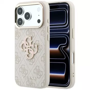 GUESS 4G & Big Resin Logo cover til iPhone 17 Pro / 18 Pro – pink