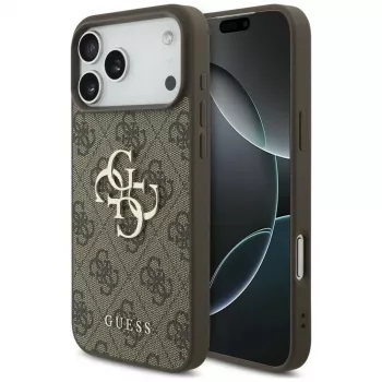 GUESS 4G Big Logo Bagcover til Apple iPhone 17 Pro / 18 Pro - brun