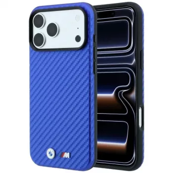 BMW M Carbon Metal Logo MagSafe-cover til iPhone 18 Pro Max / 17 Pro Max - blå