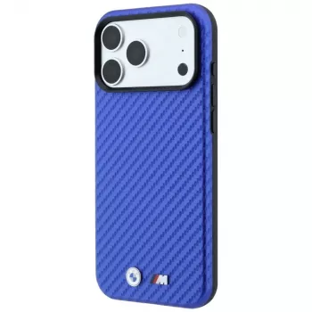 BMW M Carbon Metal Logo MagSafe-cover til iPhone 18 Pro Max / 17 Pro Max - blå