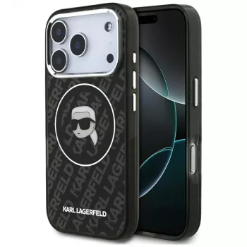 Karl Lagerfeld IML Karl Head Logo MagSafe-cover til iPhone 17 Pro - sort