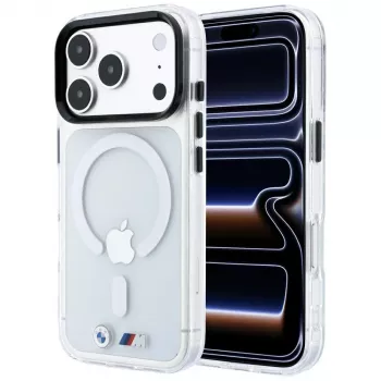 BMW M IML Blankt Metal Logo & Lister MagSafe-cover til iPhone 18 Pro / 17 Pro - Transparent