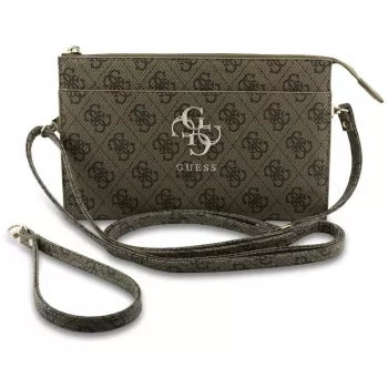 Guess Phone Pouch 4G Big Logo - brun crossbody-taske med kortrum