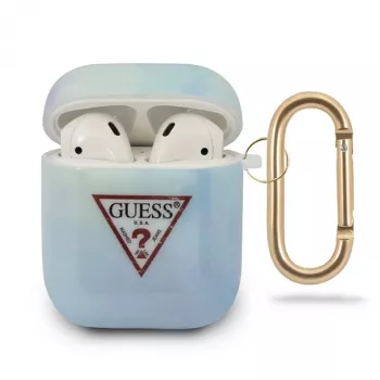 GUESS GUACA2TPUMCGC02 AirPods 1/2-cover blå Tie & Dye-kollektion