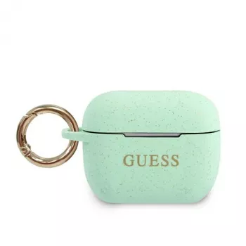 GUESS GUACAPSILGLGN AirPods Pro-cover grøn Silikone Glitter
