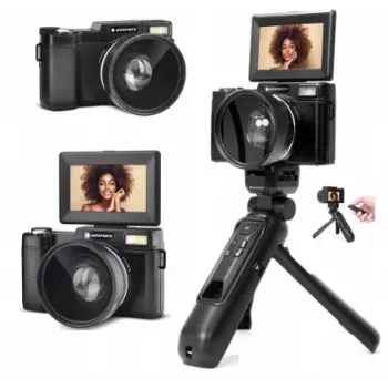 AgfaPhoto VLG-4K vlog-kit med 24MP 4K-kamera og fjernbetjening