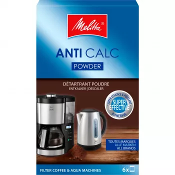 MELITTA Anti Calc afkalkningsopløsning til kaffemaskiner – 250 ml flydende afkalker, universel kompatibilitet, citronsyreformel, op til 2 anvendelser