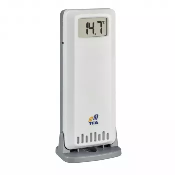TFA 30.3900.02 ID-A0 trådløs temperatur- og fugtighedssensor, 868 MHz, hvid