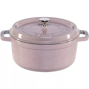 Staub La Cocotte 24 cm rund støbejerns-cocotte, kirsebærblomst