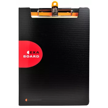 Exacompta Exaboard clipboard A4 sort polypropylen med metalclips og ophængningsøje
