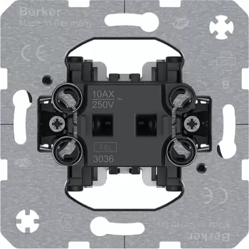 Hager WDE3036 vekselkontakt-indsats, indbygget, 10 AX, 250 V AC, skrueklemmer