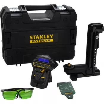 Stanley FatMax X3G 360° Green Beam 3-plan laser med TSTAK-kuffert, 35m rækkevidde, 10.8V Li-Ion