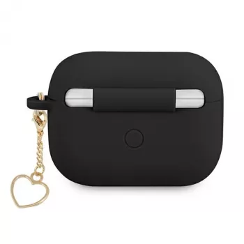 GUESS GUAPLSCHSK AirPods Pro-etui sort silikone Charm Heart Collection