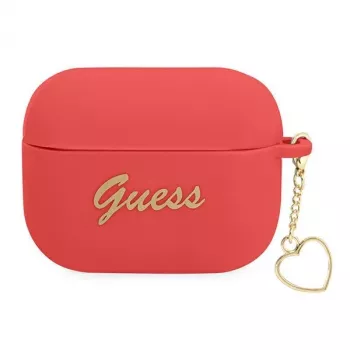 GUESS AirPods Pro-etui rød silikone Charm Heart Collection