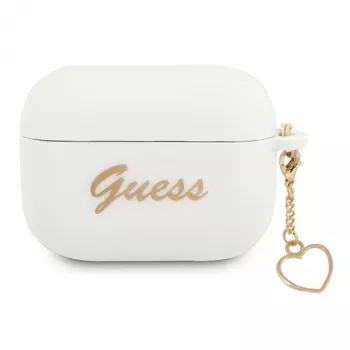 Guess GUAPLSCHSH AirPods Pro-etui hvid silikone Charm Heart Collection