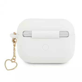 Guess GUAPLSCHSH AirPods Pro-etui hvid silikone Charm Heart Collection